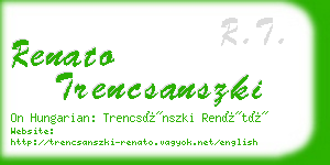 renato trencsanszki business card